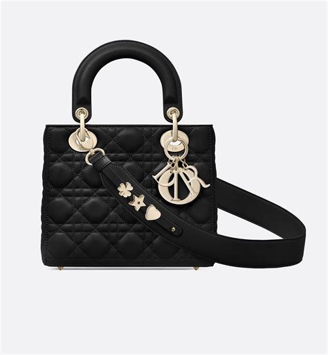 Lady Dior Pouch Black Cannage Lambskin 